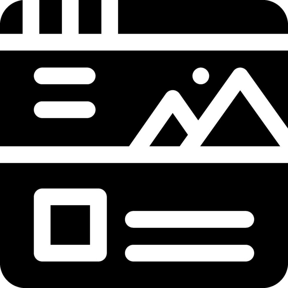 A black and white icon of a mountain and a mountain vector