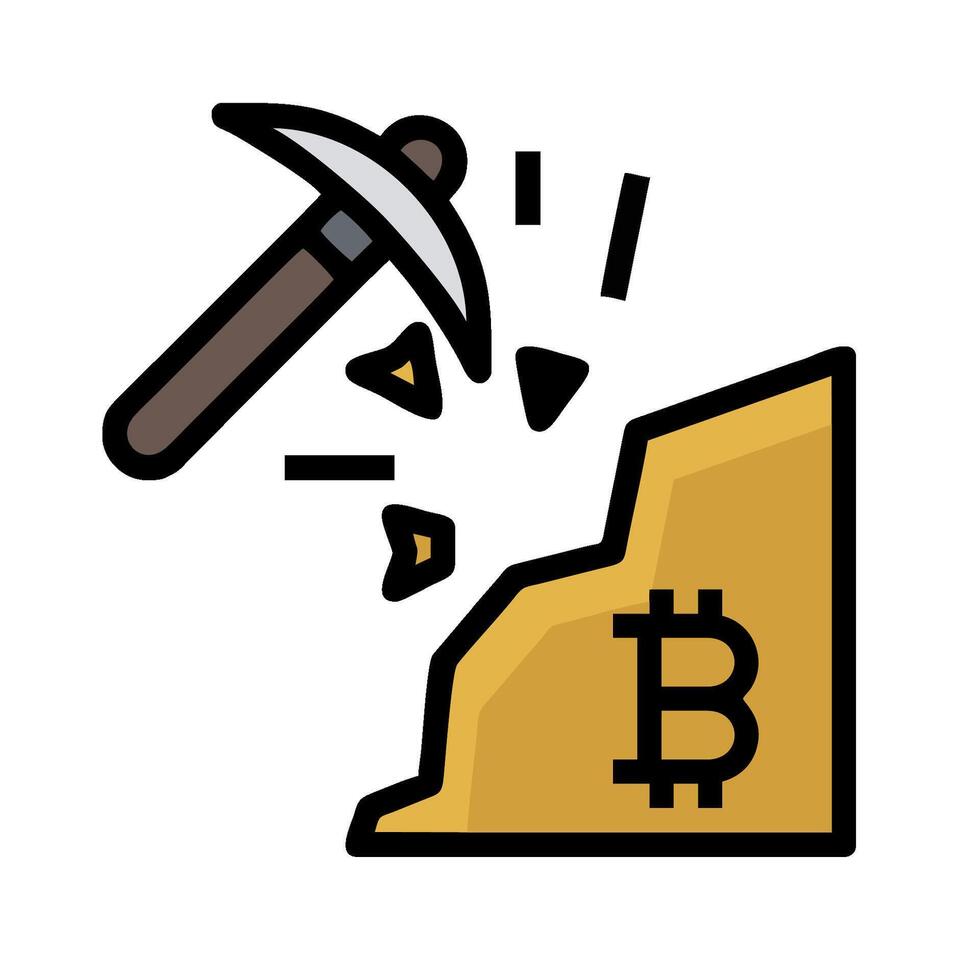 bitcoin minería minería bitcoin minería minería bitcoin minería minería icono vector