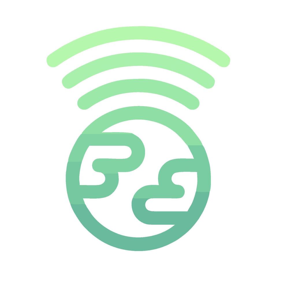 the wifi logo is shown in green vector