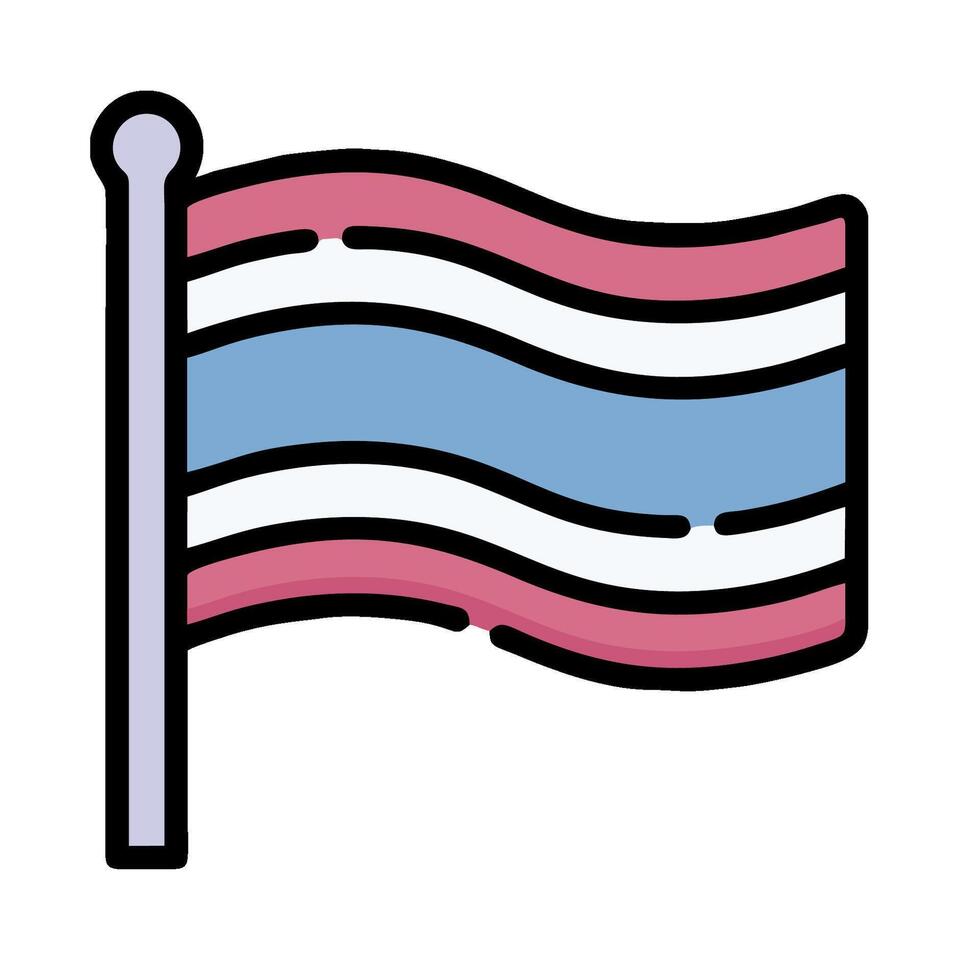 thailand flag icon illustration design vector