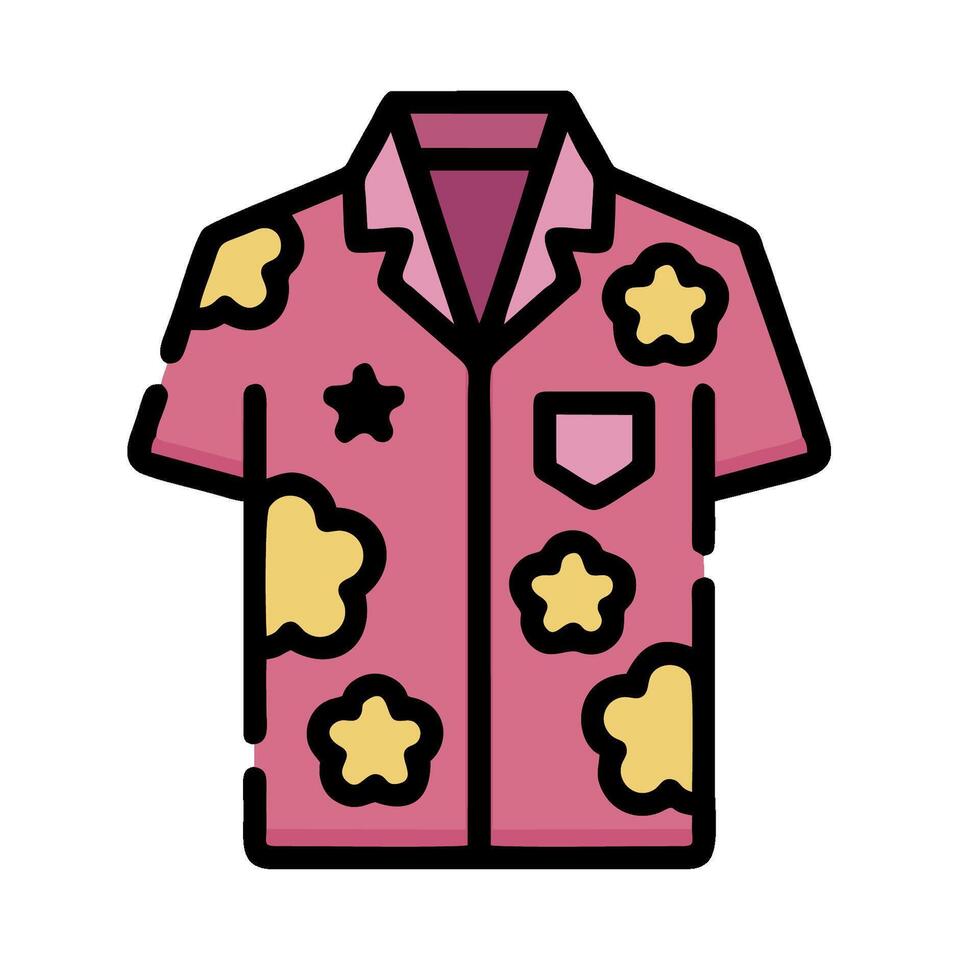 a pink shirt with stars on it vector