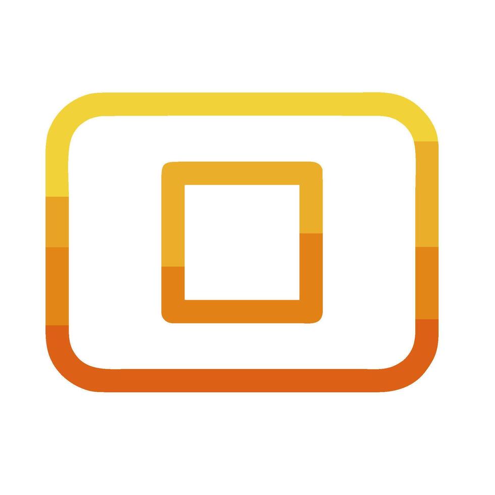 a square orange and yellow icon on a white background vector