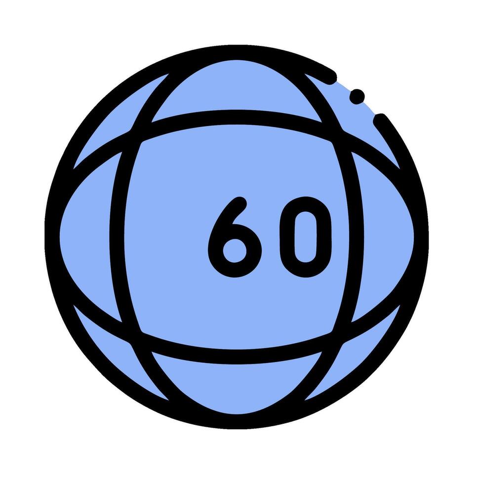 a blue globe with the number 60 on it vector