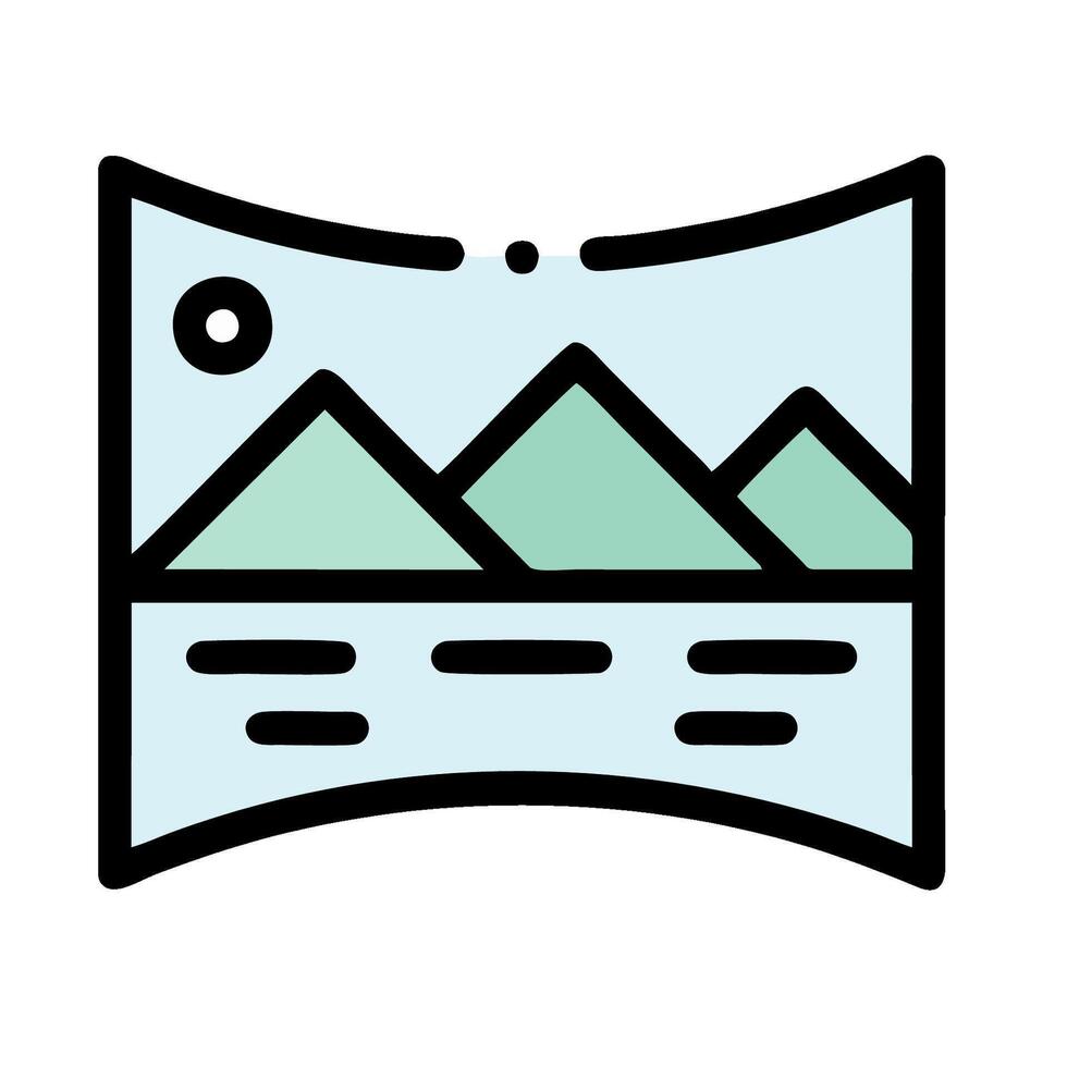 a flat image of mountains and a mountain range vector