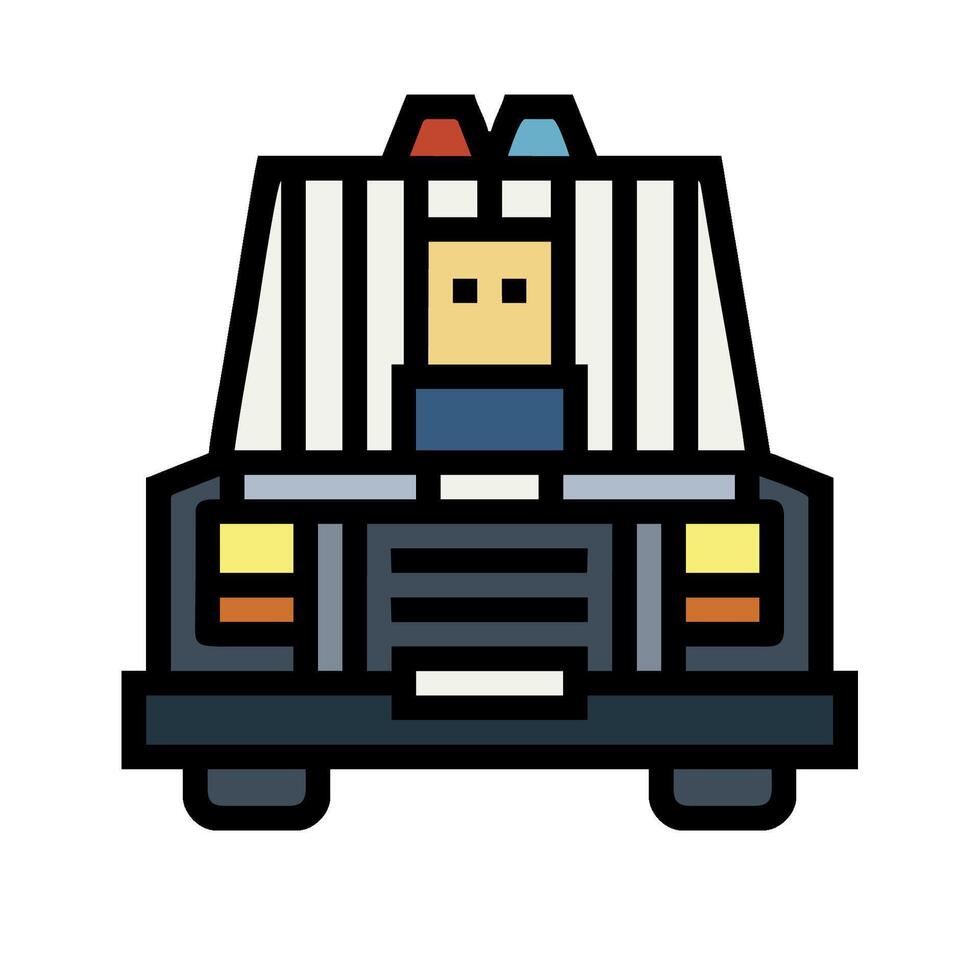 police car icon illustration vector