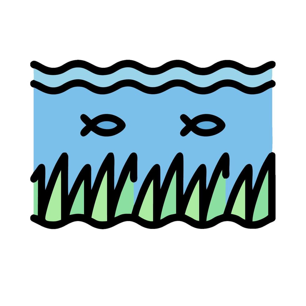 a cartoon fish swimming in the water vector