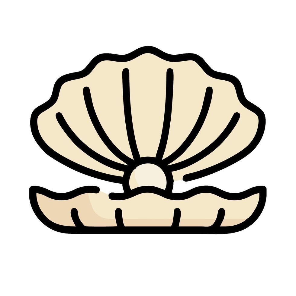 Sea shell icon isolated on white background vector