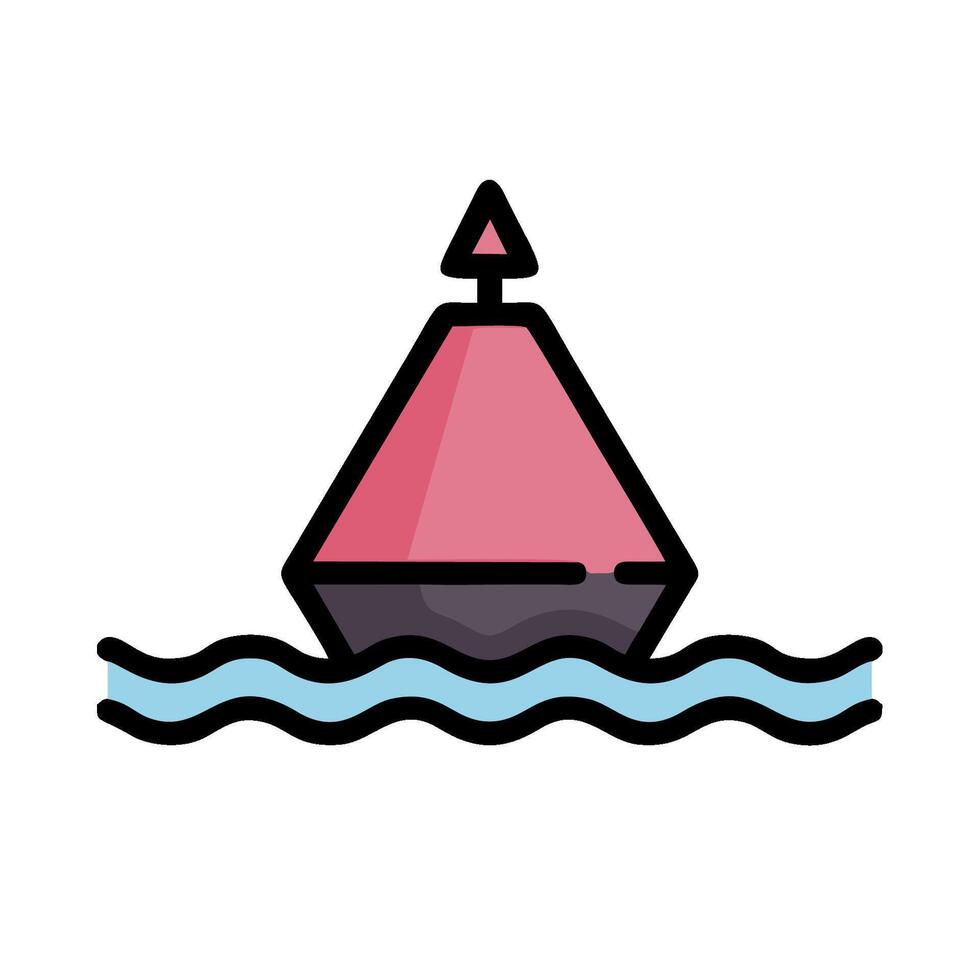 A pink sailboat floating in the ocean vector