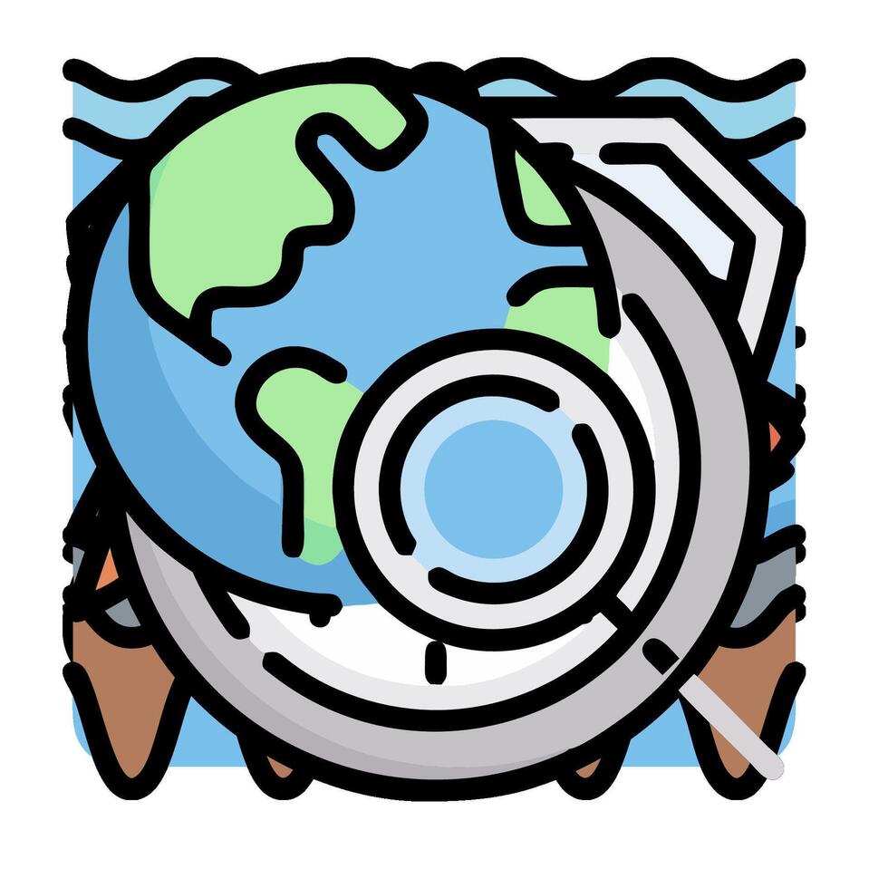 Earth day icon illustration vector