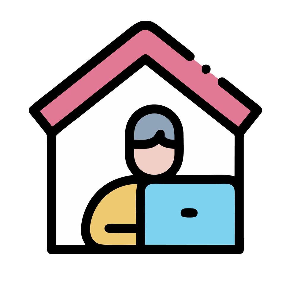 Home office icon illustration vector