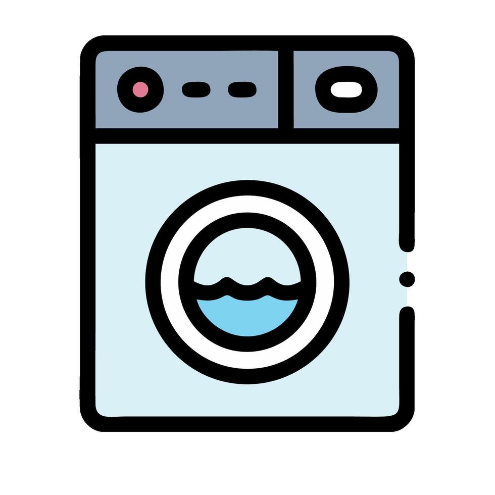 A washing machine icon on a white background vector