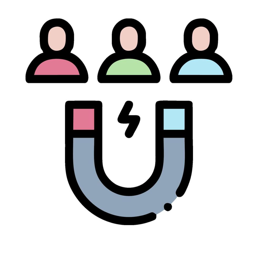 A magnet with people in it and a magnet with a magnet vector