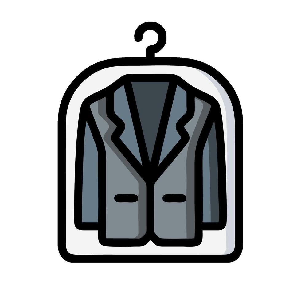 Suit jacket icon in a hanger illustration vector