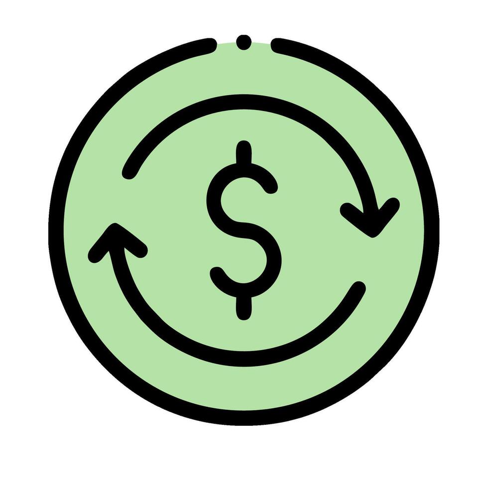 A green circle with an arrow pointing up vector