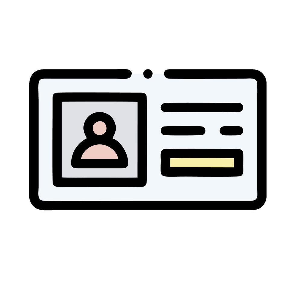 An icon of a person in a passport vector