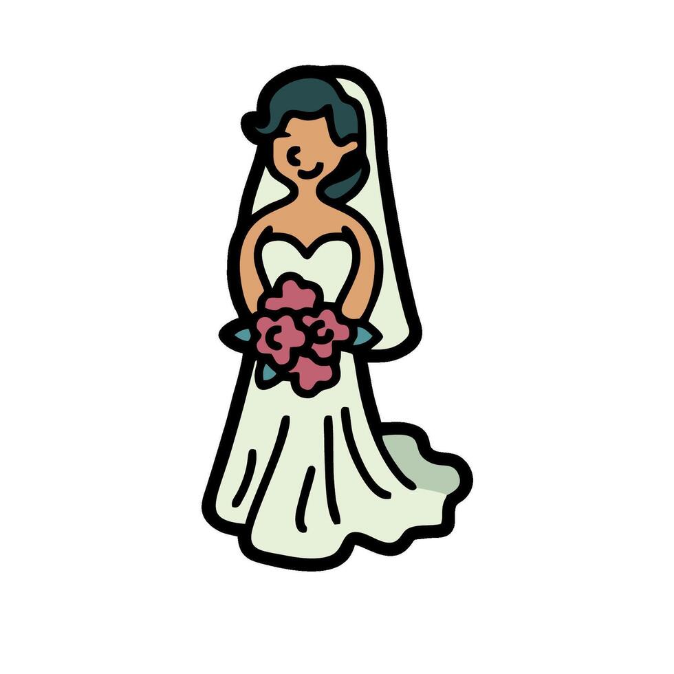 Bride icon illustration vector
