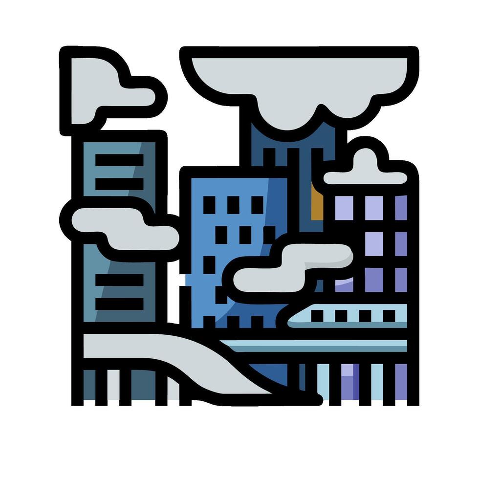City skyline illustration vector