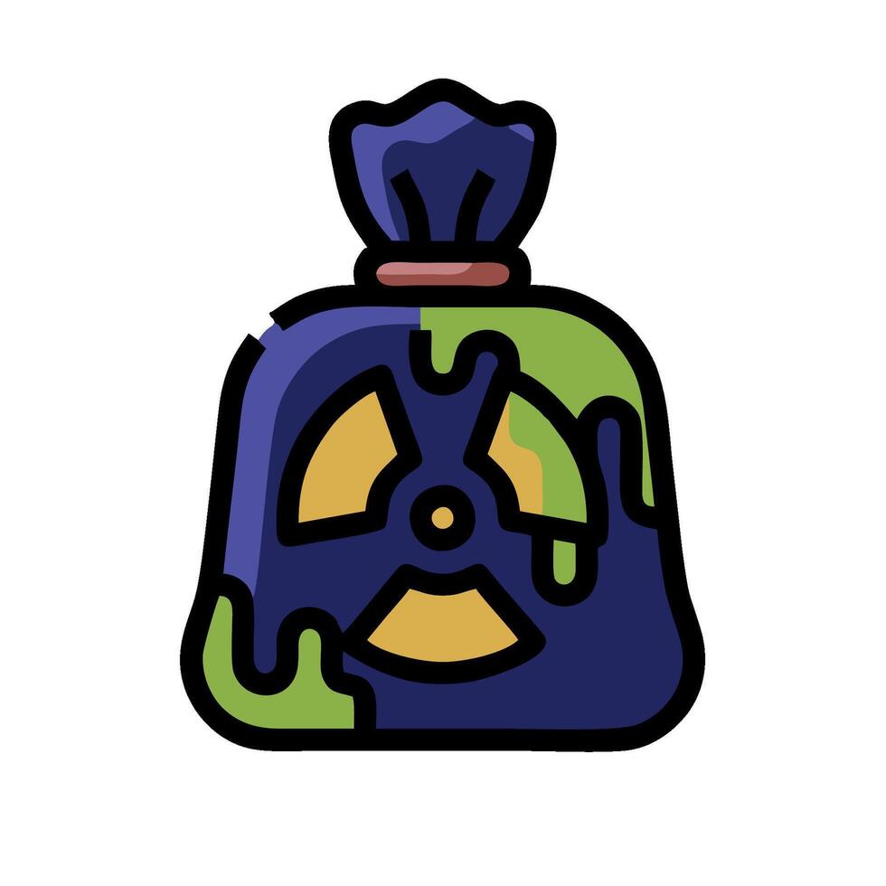 A bag with radioactive material on it vector