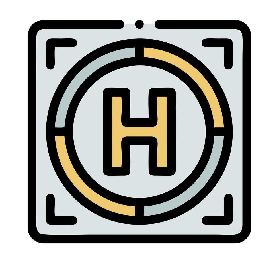 A logo for a hotel with the letter h vector