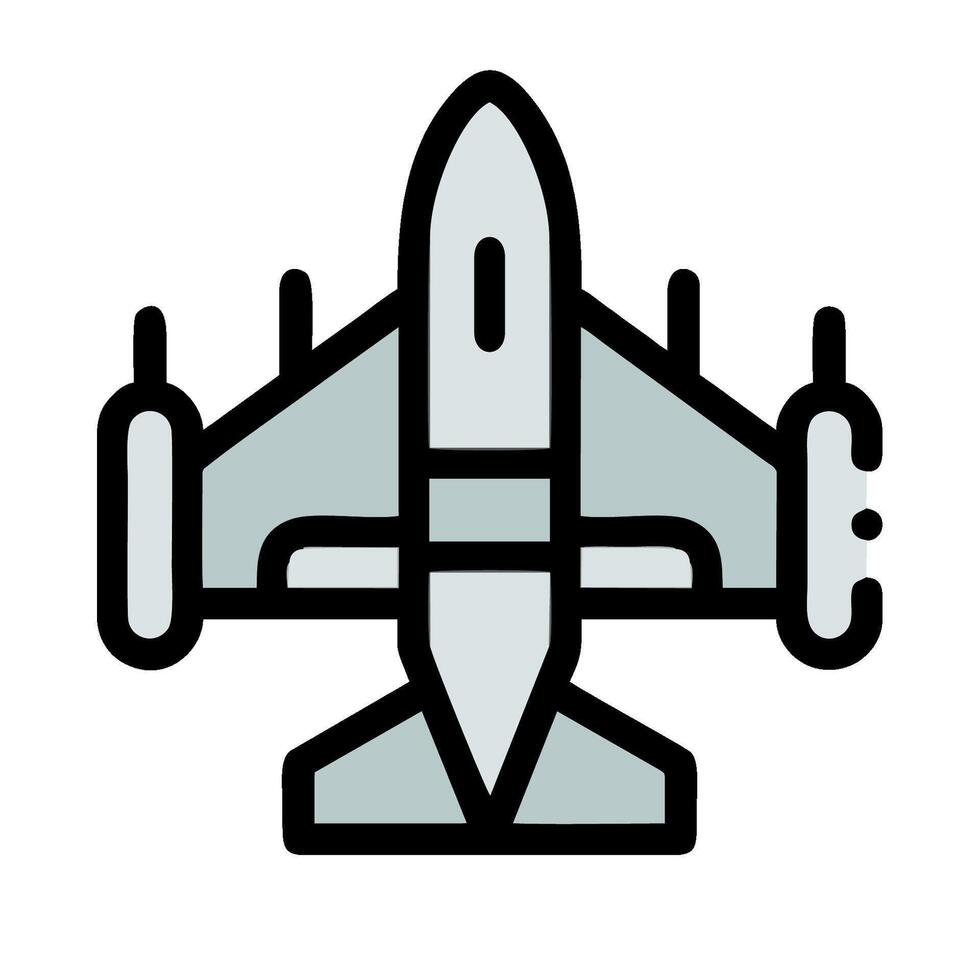 A jet plane icon on a white background vector
