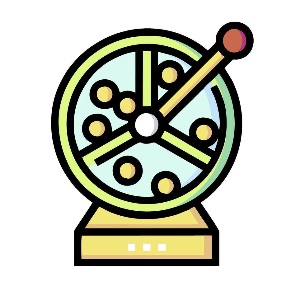 A slot machine with a ball in it vector