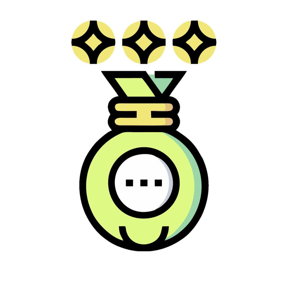 A green bag with a face on it vector