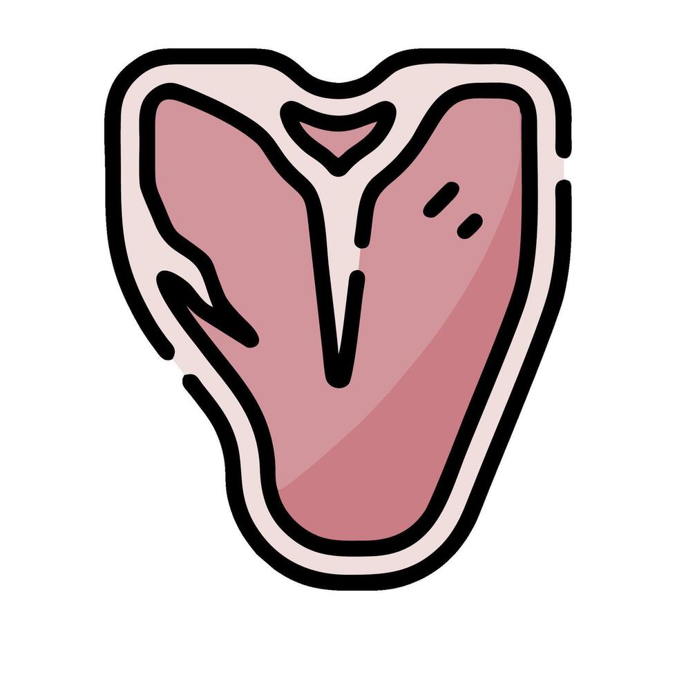 A tooth with a tongue on it vector
