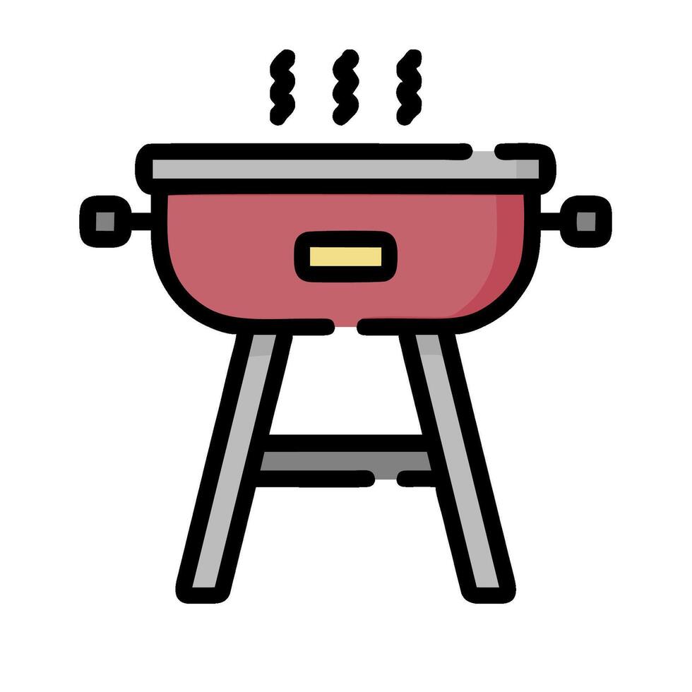 Bbq grill icon illustration vector