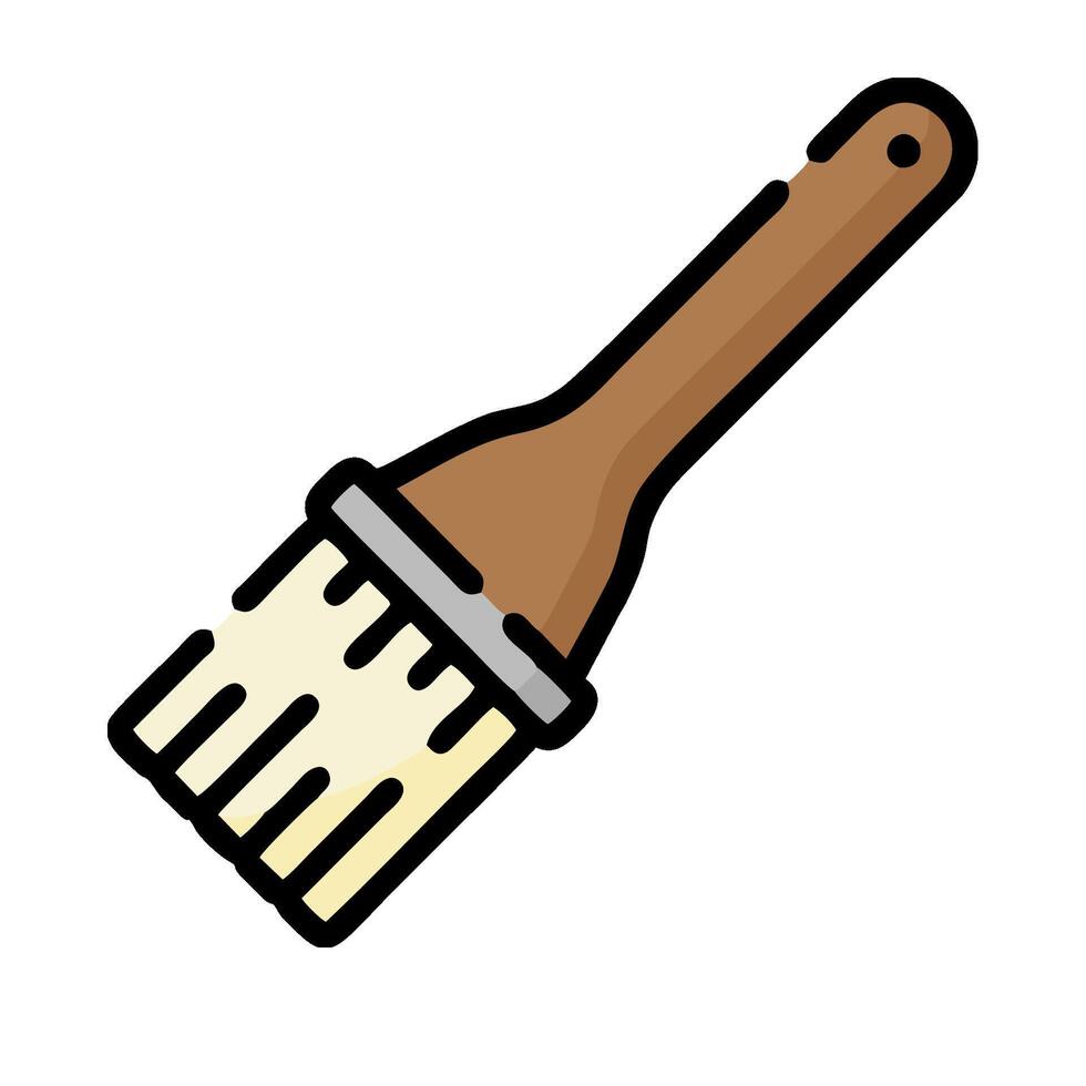 A paintbrush icon on a white background vector