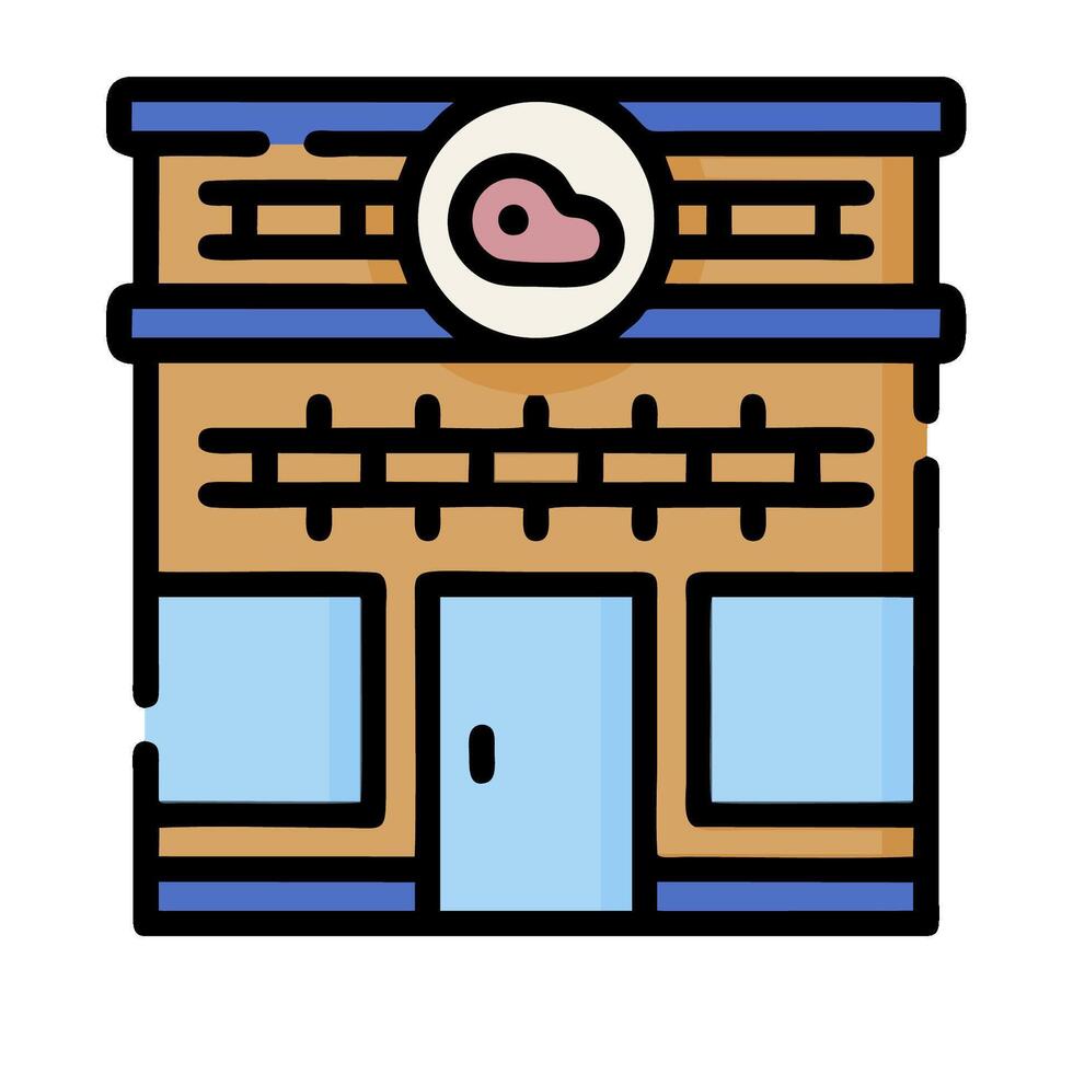A building with a sign on it vector