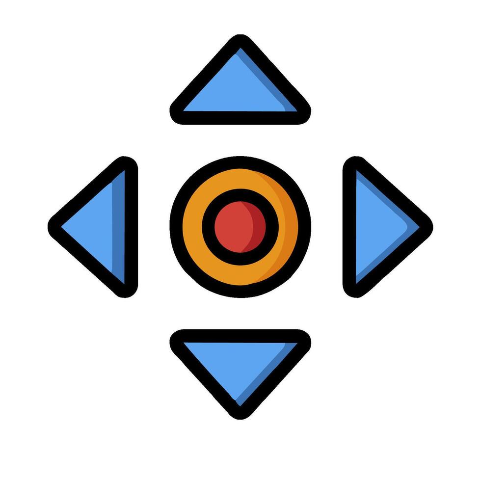 A colorful icon of a game controller vector