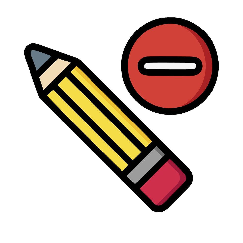 Pencil and eraser icon illustration vector