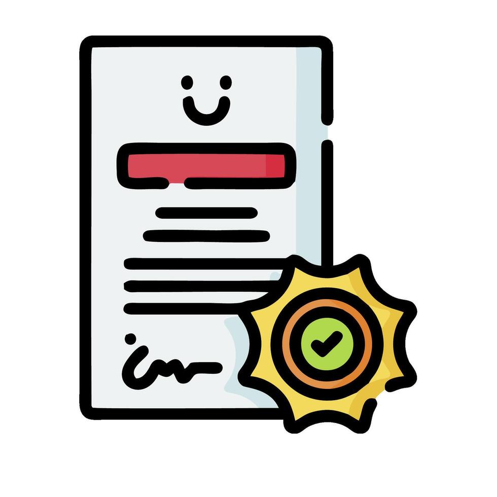 Certificate of approval illustration vector