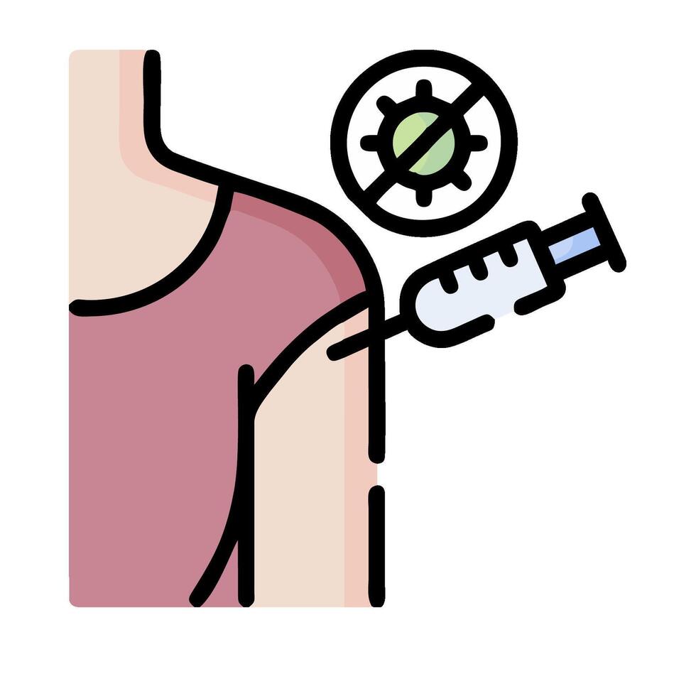 A woman with a syringe in her arm vector