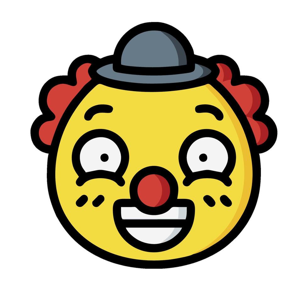 A cartoon clown with a hat on his head vector