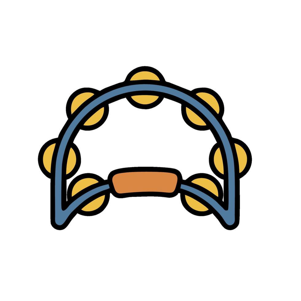 A tambourine icon on a white background vector