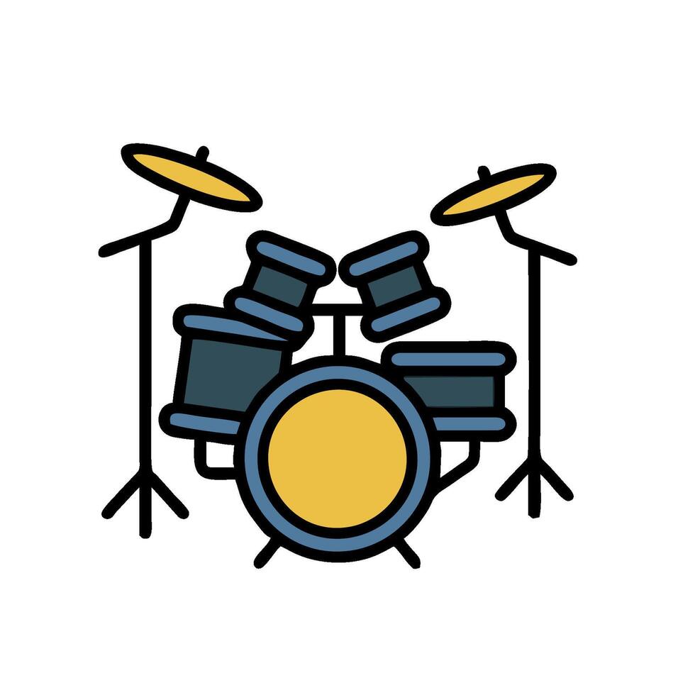 Drum kit icon, drum kit, drum kit icon, drum kit illustration vector