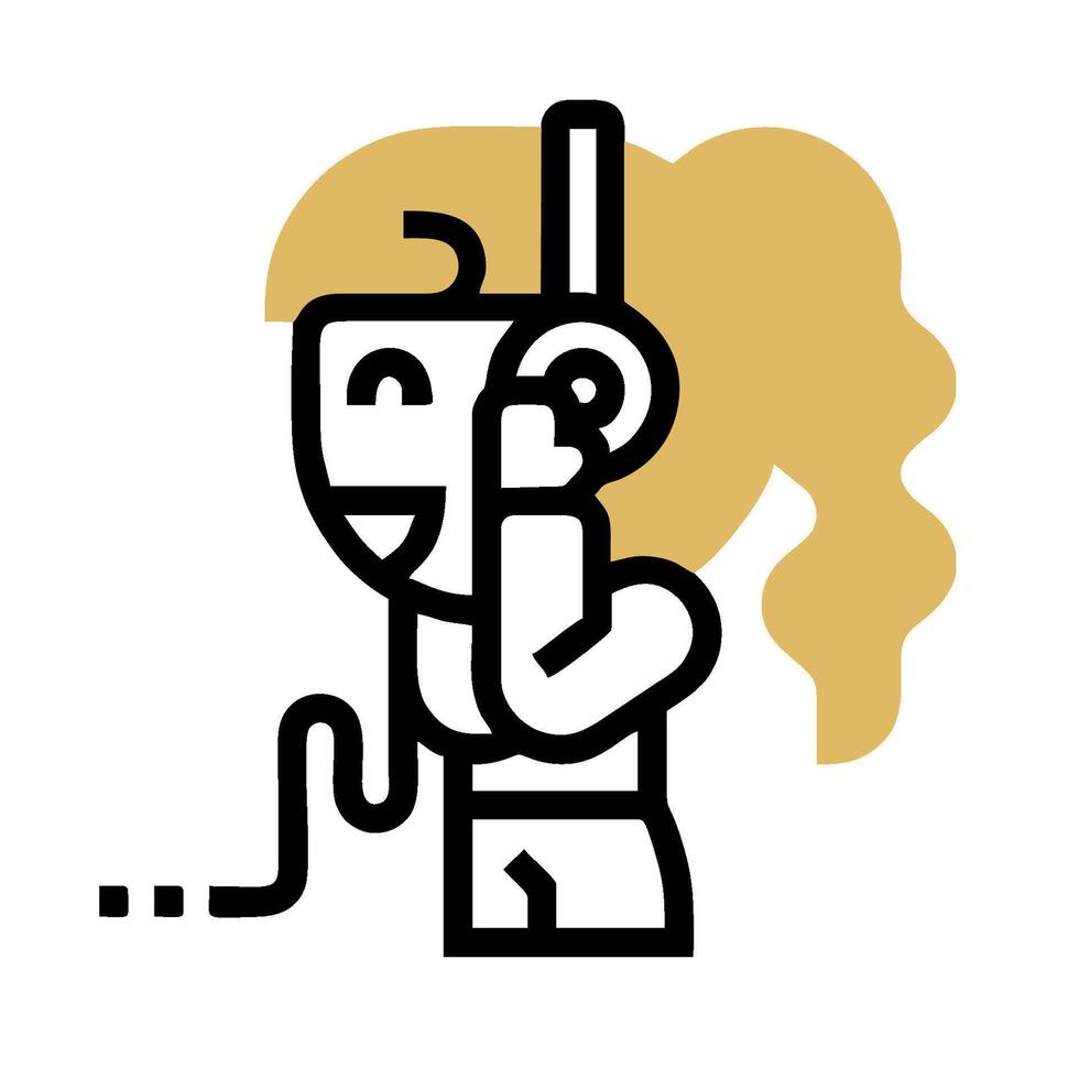 A cartoon woman talking on the phone vector