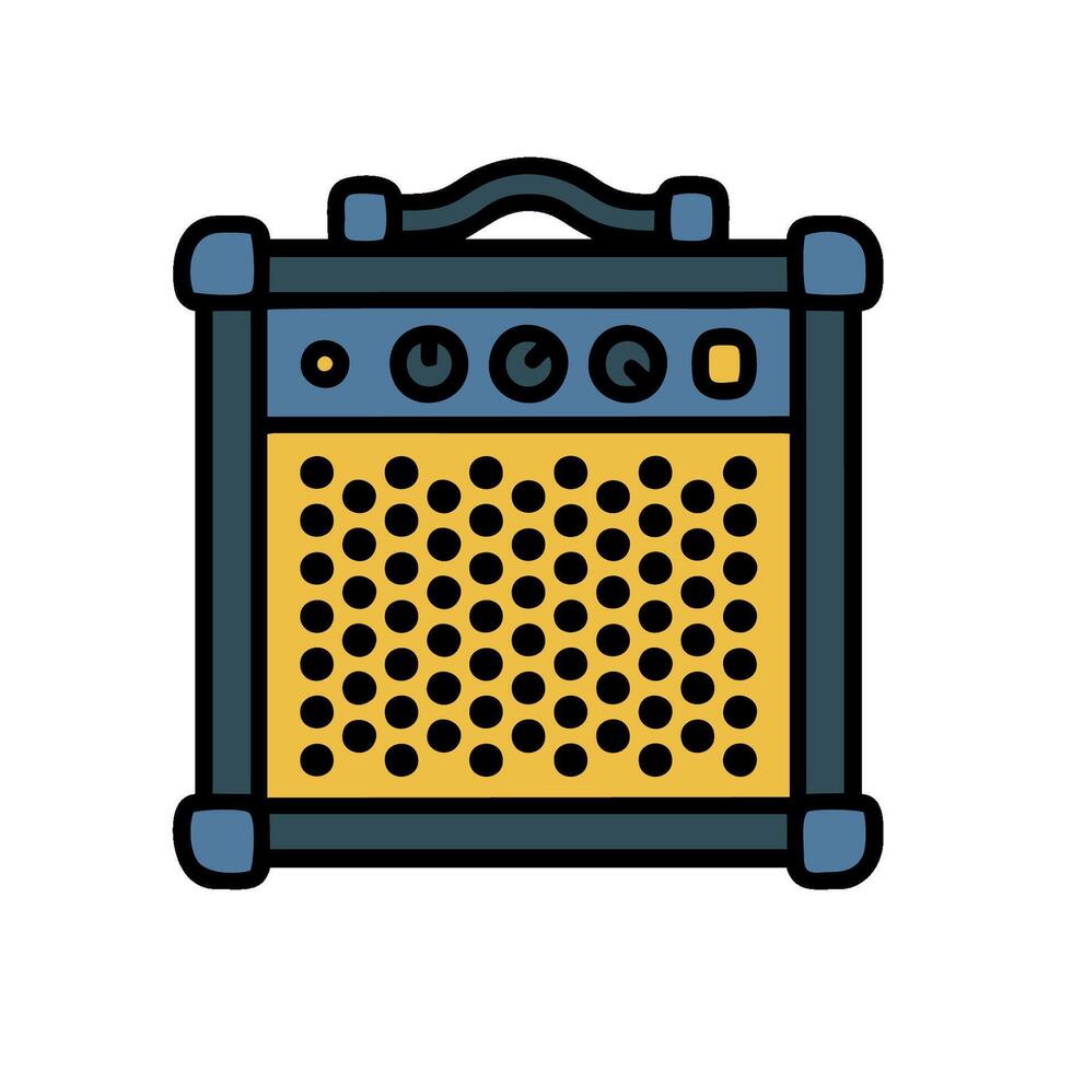 A guitar amplifier icon on a white background vector