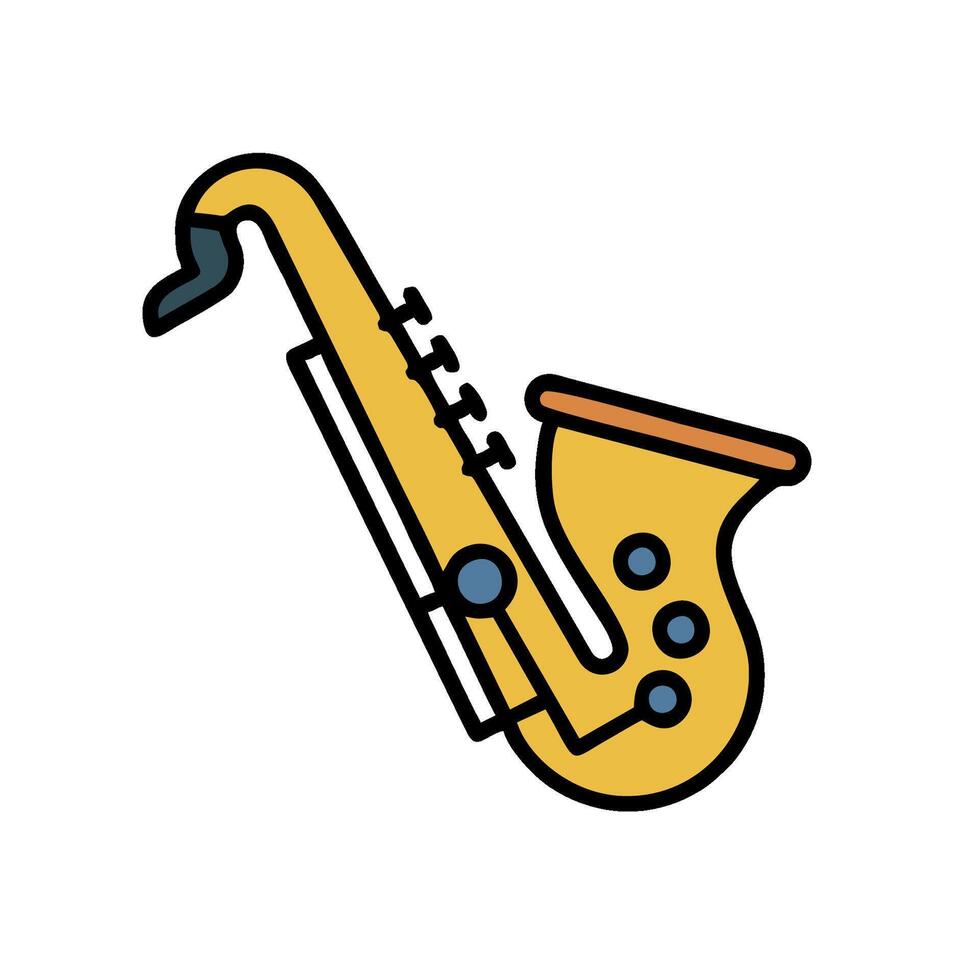 Saxophone icon illustration vector