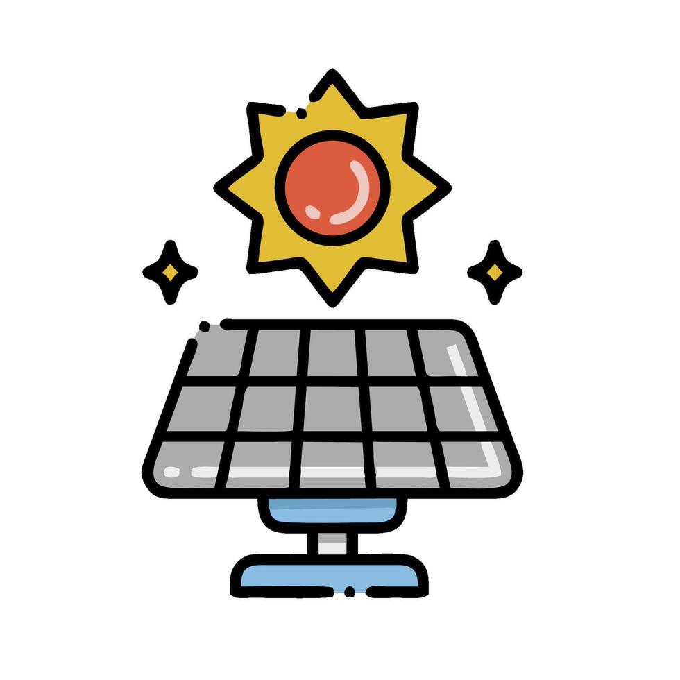 Solar panel icon illustration vector