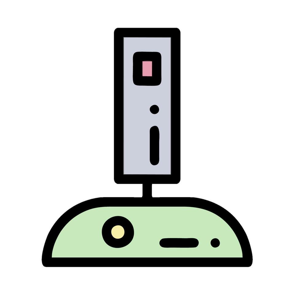 A game console with a controller on top vector