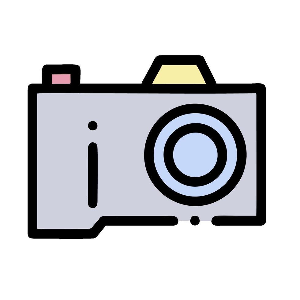 A camera icon on a white background vector