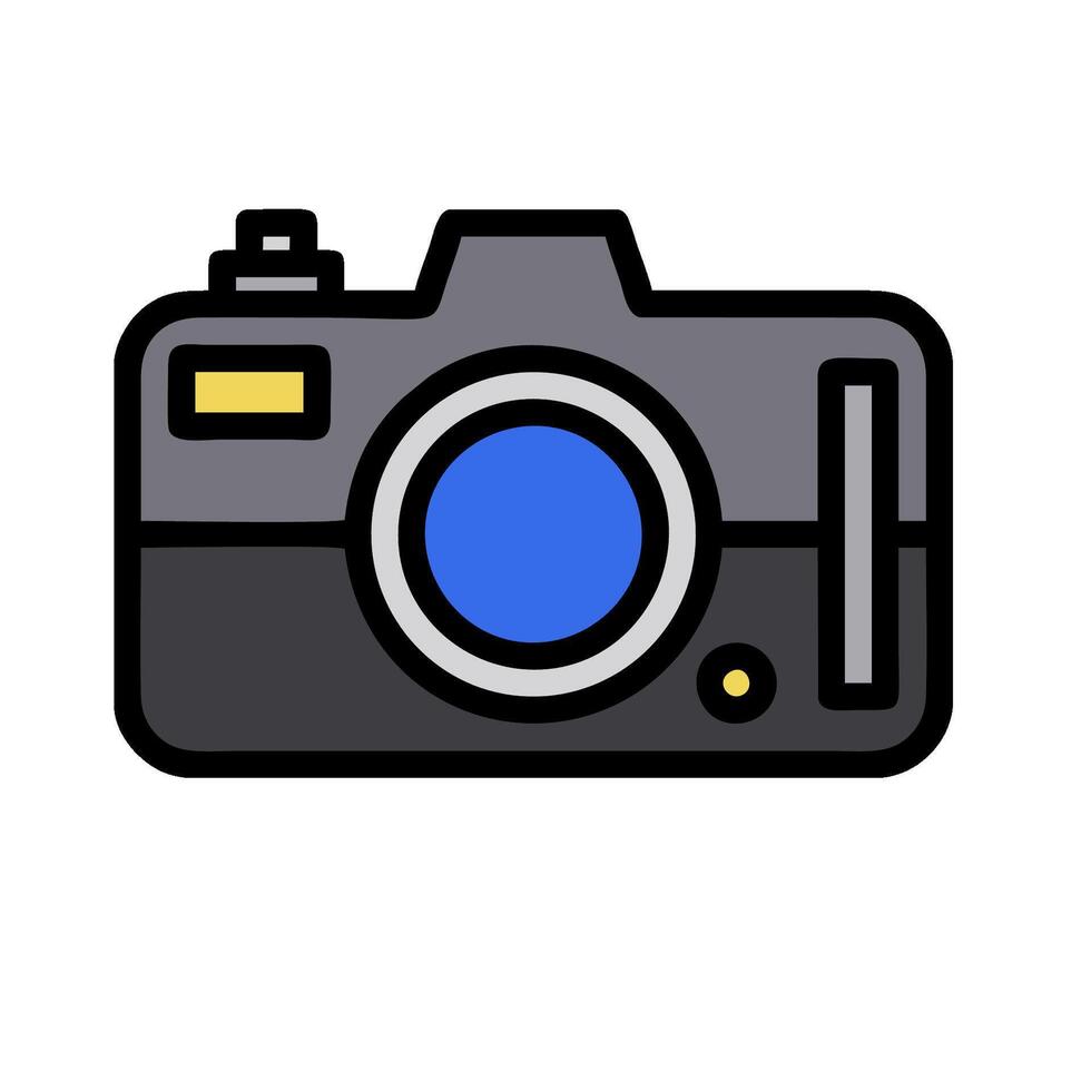 A camera icon on a white background vector