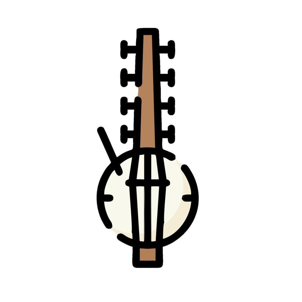 Banjo instrument icon illustration design vector