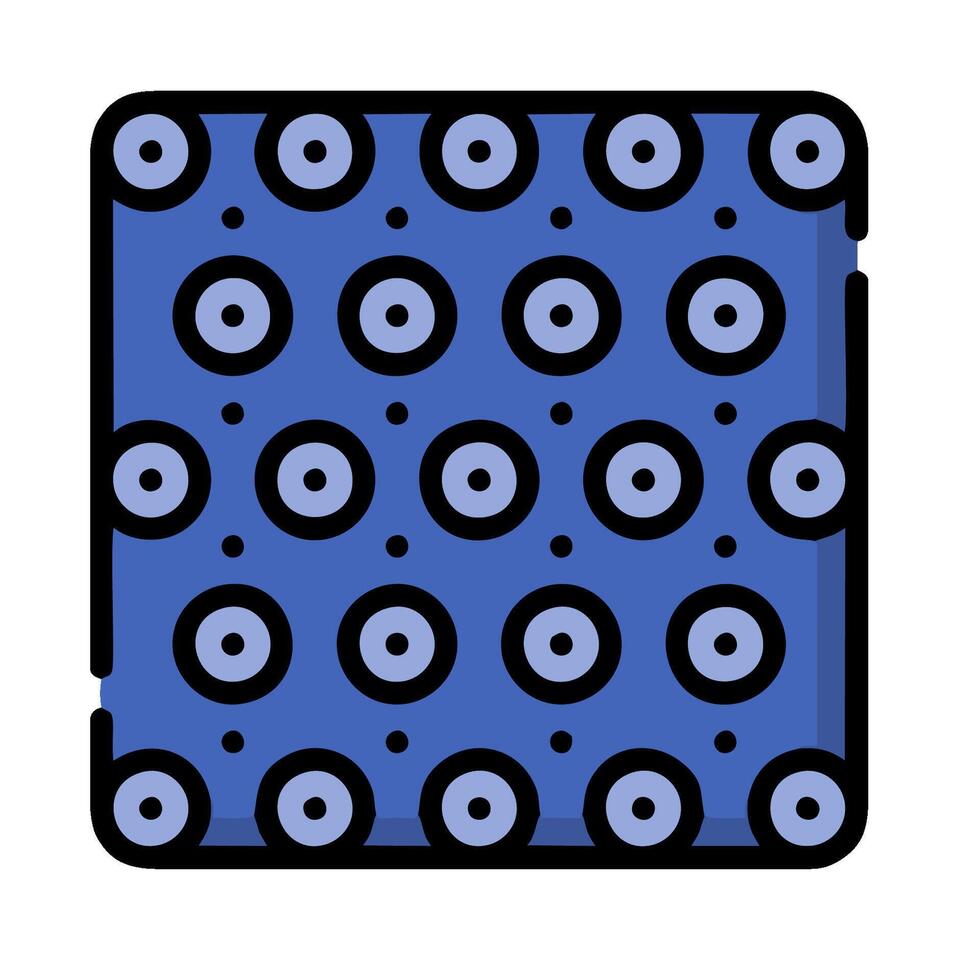 A blue square with circles on it vector