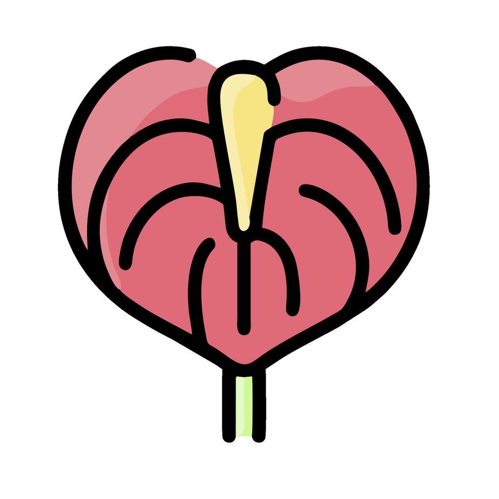 Anthurium flower icon illustration design vector