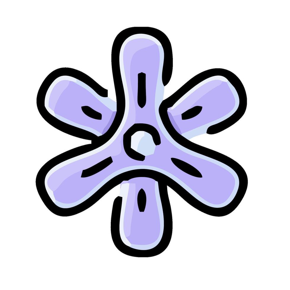 A purple flower with four petals on a white background vector