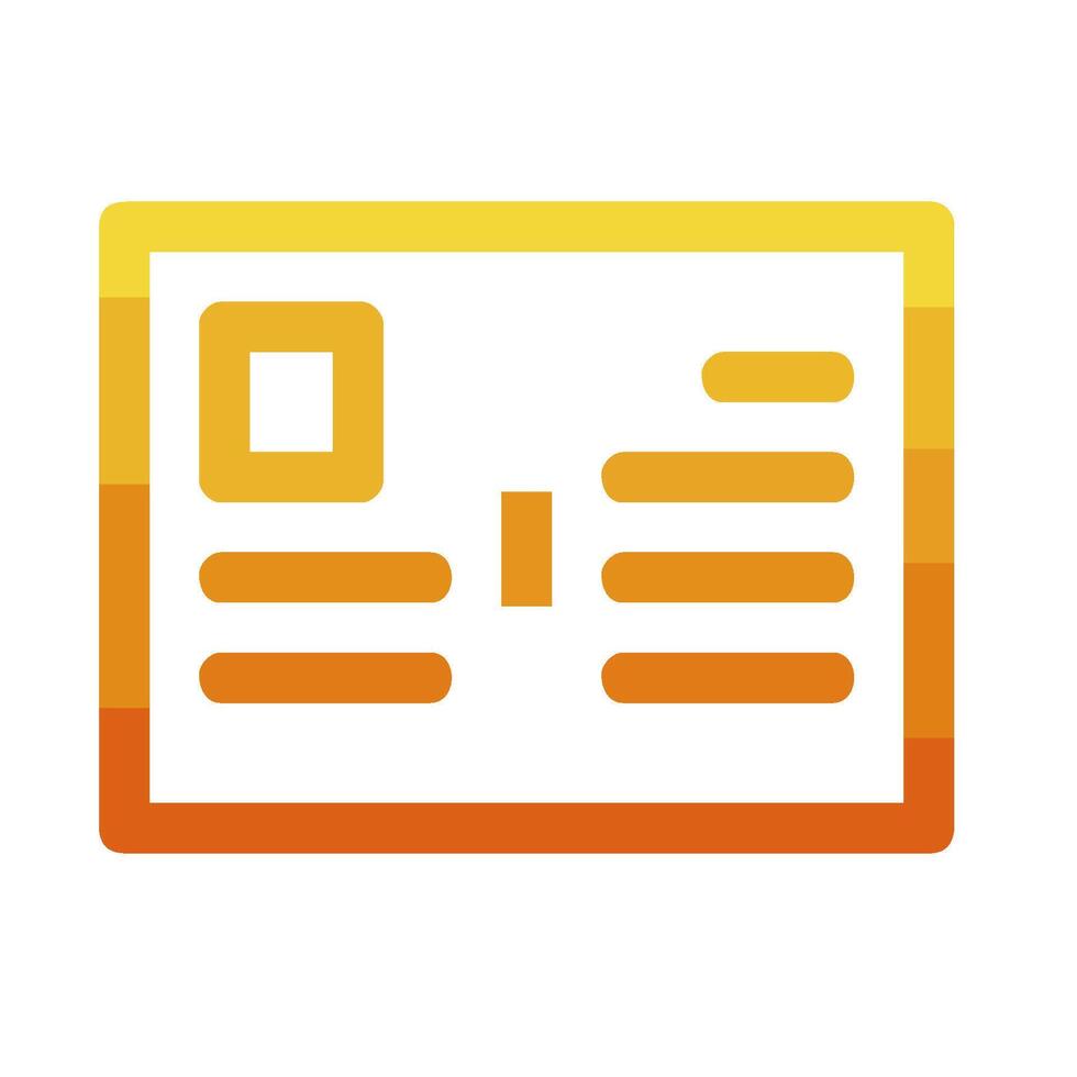 A yellow and orange icon of a document vector