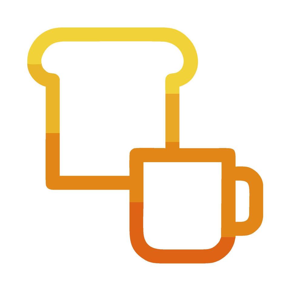 A coffee mug and toast icon vector